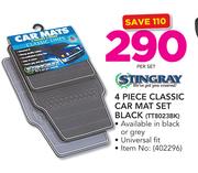 Stingray 4 Piece Classic Car Mat Set Black TT8023BK