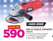 Black & Decker 900W Angle Grinder KG915