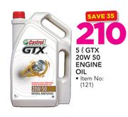 Castrol 5Ltr GTX 20W 50 Engine Oil