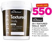 Homestead Textured Walls Matt-20Ltr Each