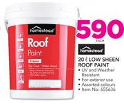 Homestead Low Sheen Roof Paint-20Ltr Each