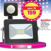Eurolux 10W Floodlight With Sensor Black (FS243)