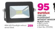 Eurolux 10W LED Floodlight Without Sensor Black (FS239)