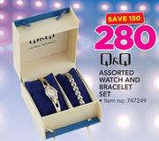 Q & Q Watch And Bracelet Set