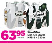 Savanna Dry Or Light NRB-6 x 330ml Per Pack