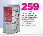 Santa's Trading 25 Luzes De Fada Brancas Para Interior -cada