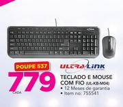 Ultra Link Teclado E Mouse Com Fio UL-KB-M04- cada