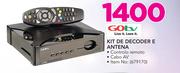 GOTV Kit De Decoder E Antena