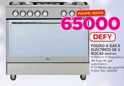 Defy Fogão a Gas e Eletrico De 5 Bocas DGS161