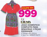 Ethnic Jogo Domestico Completo Para Senhoras 3 Pecas XX grande