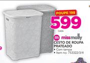 Miss Molly Cesto De Roupa Prateado -cada