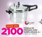 Tissolli 4Ltr Panela De Pressao Com Tampa Solida -cada