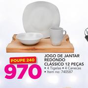 Jogo De Jantar Redondo Classico 12 peças
