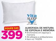 Vita sleep Almofada de Mistura de Esponja e Memoria