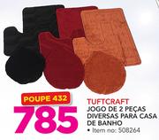 Tuftcraft jogo de 2 pecas diversas para casa de Banho