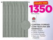 Always Home Cortina Forrad com Textura em Damasco 230x218cm-por Cortina