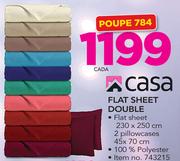 Casa Flat Sheet Double 230x250cm-cada