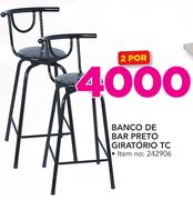 Banco De Bar Preto Giratório TC-Por 2