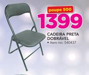 Cadeira Preta Dobrável