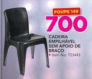 Cadeira Empilhavel Sem Apoio de Braço