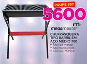 Megamaster Churrasqueira Tipo Barril em  Aço Médio 700