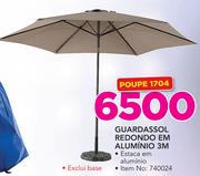 Guardassol Redondo em Aluminio 3M Exclui Base