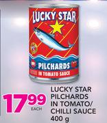 Lucky Star Pilchards In Tomato/Chilli Sauce-400g Each