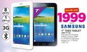 Samsung 7" Tab3 Tablet SM-T116-Each