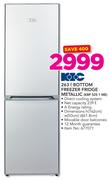 KIC 263Ltr Bottom Freezer Fridge Metallic KBF 525 1 ME