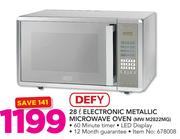 Defy 28Ltr Electronic Metallic Microwave Oven MW M2822MG