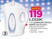 Logik 1.7Ltr Cordless Kettle White RSH-441668-01