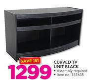 Curved TV Unit Black