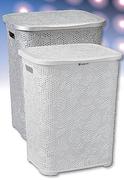 Missmolly Floral Linen Bin With Lid-Each