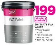 Simple Choice Matt PVA White-20Ltr
