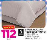 Sheraton Single Hollow Fiber Duvet Inner 130x200cm