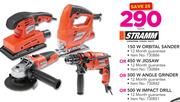 Stramm 150W Orbital Sander/450W Jigsaw/500W Angle Grinder Or 500W Impact Drill-Each