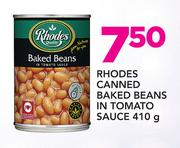 Rhodes Canned Baked Beans In Tomato Sauce-410gm