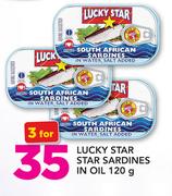 Lucky Star Star Sardines In Oil-3 x 120gm