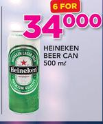 Heineken Beer Can-6 x 500ml