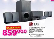 LG 5.1 Channel 1000W DVD Satelite Home Theatre 