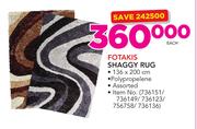 Fotakis Shaggy Rug 136 x 200cm-Each