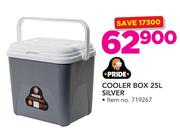 Pride 25Ltr Silver Cooler Box