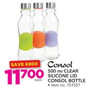 Consol Clear Silicone Lid Consol Bottle-500ml Each