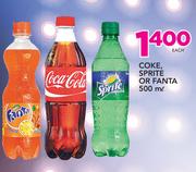 Coke, Sprite Or Fanta-500ml Each