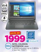 Dell 15.6" Intel Celeron Notebook 3552