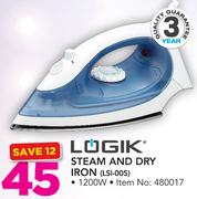 Logik Steam And Dry Iron LSI-005