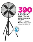 Logik 45cm Tripod Pedestal Fan FD-45MB 