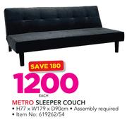 Metro Sleeper Couch 77x179x90cm