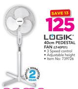  Logik 40cm Pedestal Fan LT-40P01