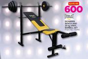 Everlast Ironman Bench And 20Kg Vinyl Barbell Set